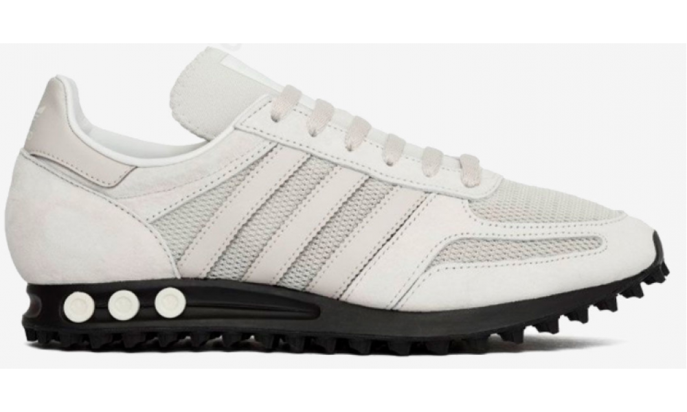 Adidas la trainer white hot sale leather